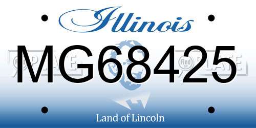 MG68425 Illinois License Plate