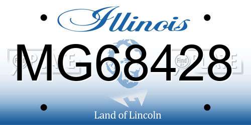 MG68428 Illinois License Plate
