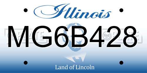 MG6B428 Illinois License Plate