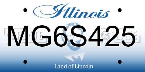 MG6S425 Illinois License Plate