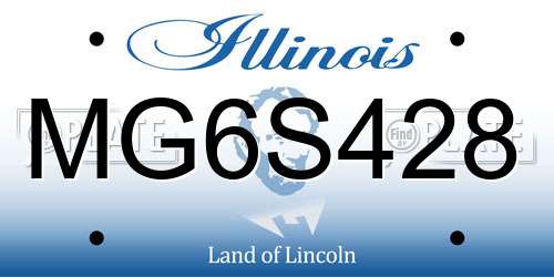 MG6S428 Illinois License Plate