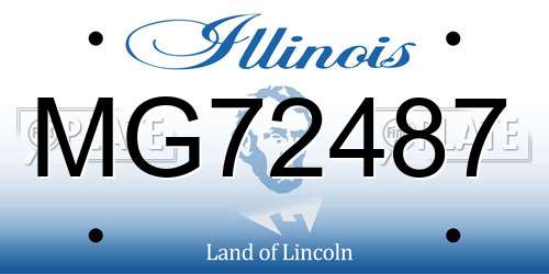 MG72487 Illinois License Plate