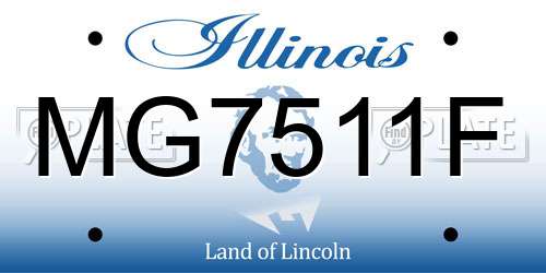 MG7511F Illinois License Plate