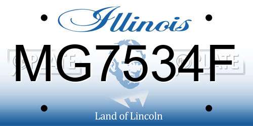MG7534F Illinois License Plate