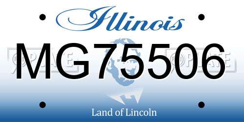 MG75506 Illinois License Plate