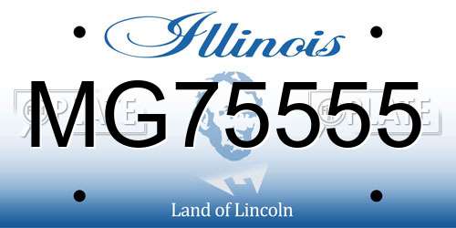 MG75555 Illinois License Plate