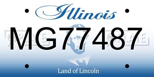 MG77487 Illinois License Plate