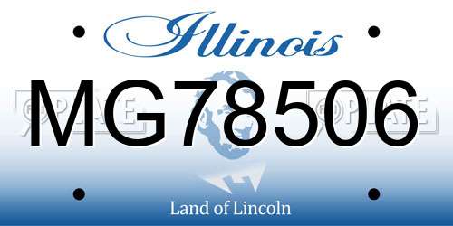 MG78506 Illinois License Plate