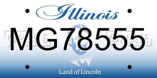 MG78555 Illinois License Plate