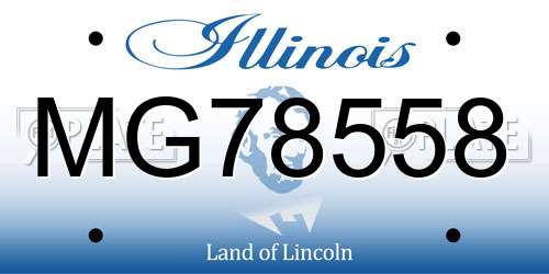 MG78558 Illinois License Plate