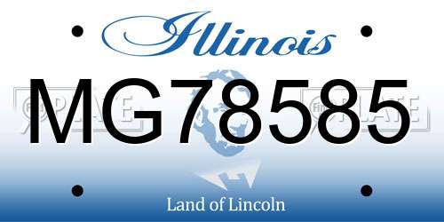 MG78585 Illinois License Plate