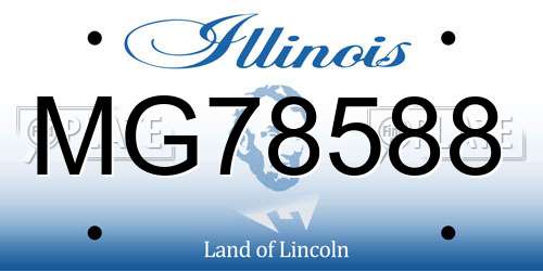 MG78588 Illinois License Plate