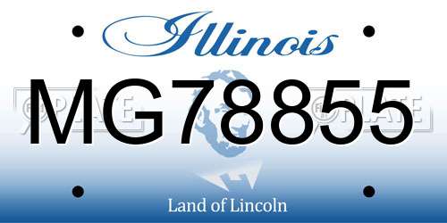 MG78855 Illinois License Plate
