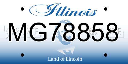 MG78858 Illinois License Plate
