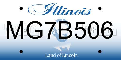 MG7B506 Illinois License Plate