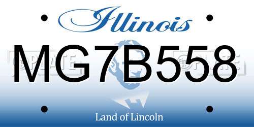 MG7B558 Illinois License Plate