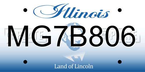 MG7B806 Illinois License Plate