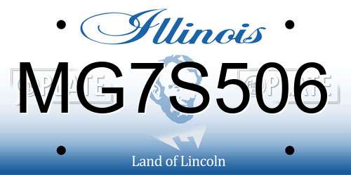 MG7S506 Illinois License Plate
