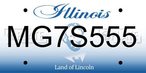 MG7S555 Illinois License Plate