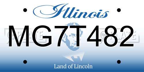 MG7T482 Illinois License Plate