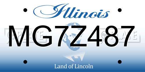 MG7Z487 Illinois License Plate