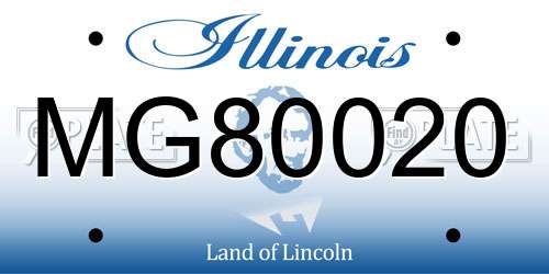 MG80020 Illinois License Plate