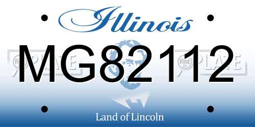 MG82112 Illinois License Plate