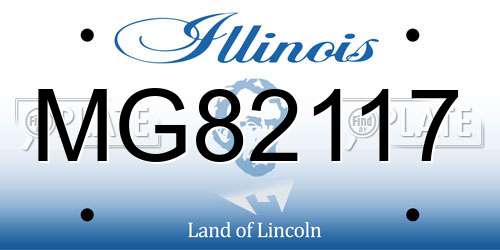 MG82117 Illinois License Plate