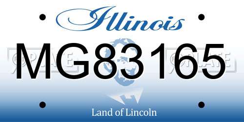MG83165 Illinois License Plate