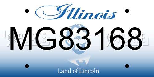 MG83168 Illinois License Plate