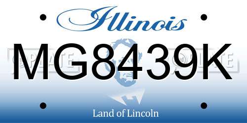 MG8439K Illinois License Plate
