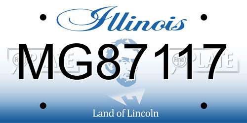 MG87117 Illinois License Plate