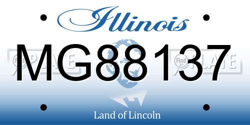 MG88137 Illinois License Plate