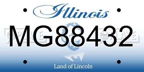 MG88432 Illinois License Plate