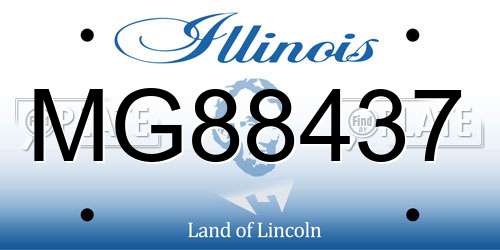 MG88437 Illinois License Plate