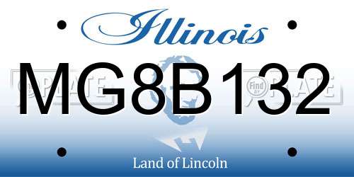 MG8B132 Illinois License Plate