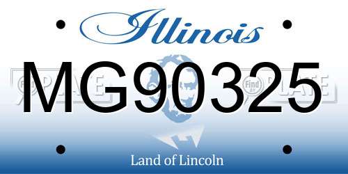 MG90325 Illinois License Plate