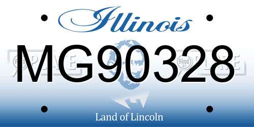 MG90328 Illinois License Plate