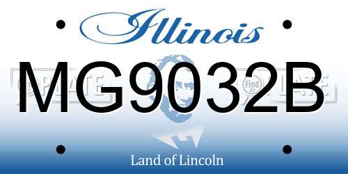 MG9032B Illinois License Plate