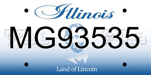 MG93535 Illinois License Plate