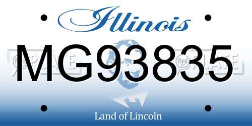 MG93835 Illinois License Plate