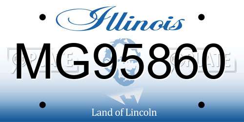 MG95860 Illinois License Plate