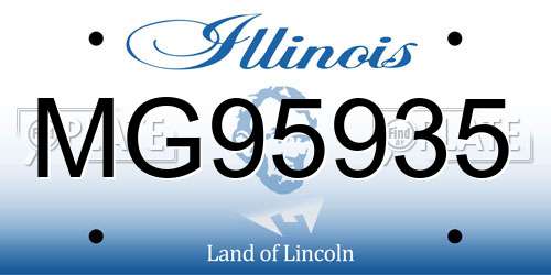 MG95935 Illinois License Plate