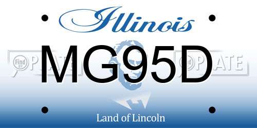 MG95D Illinois License Plate