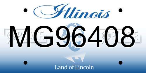 MG96408 Illinois License Plate