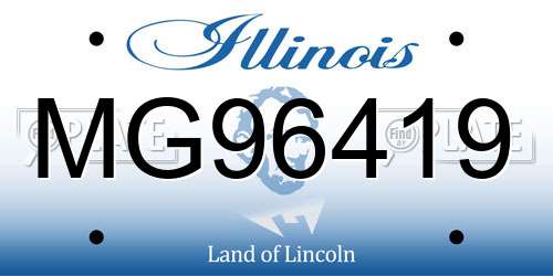 MG96419 Illinois License Plate