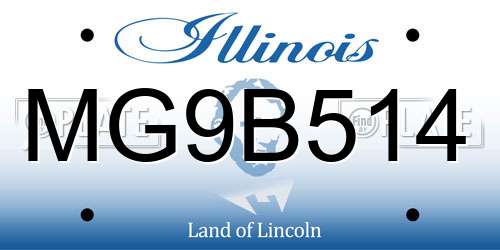 MG9B514 Illinois License Plate