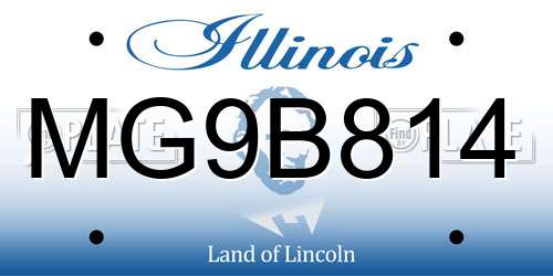MG9B814 Illinois License Plate