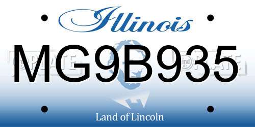 MG9B935 Illinois License Plate