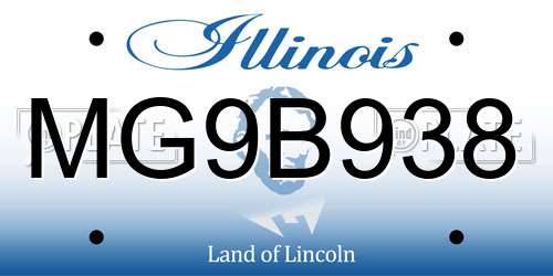 MG9B938 Illinois License Plate